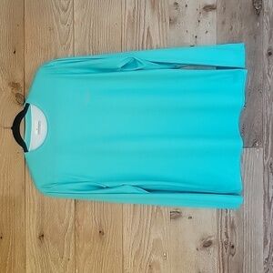 Columbia PFG Aqua Long Sleeve with Flag on Back Size Small